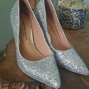 Christian Siriano silver heels